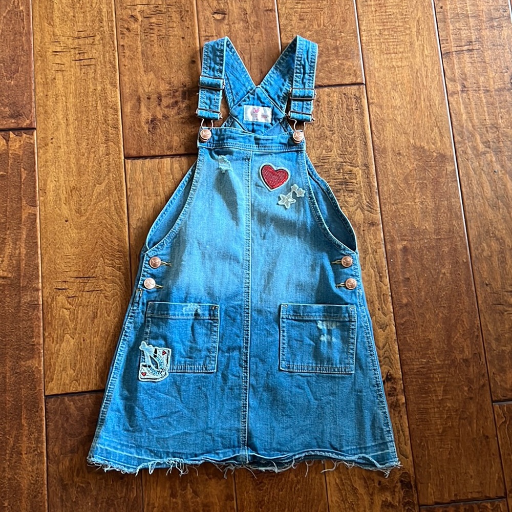 Girls Denim Overall Mini
